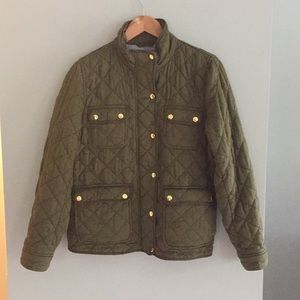 J Crew Quilted downtown field jacket.